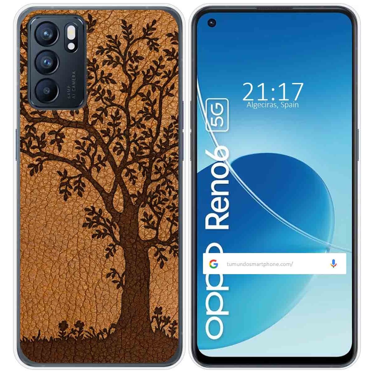 Funda Silicona para Oppo Reno 6 5G diseño Cuero 03 Dibujos