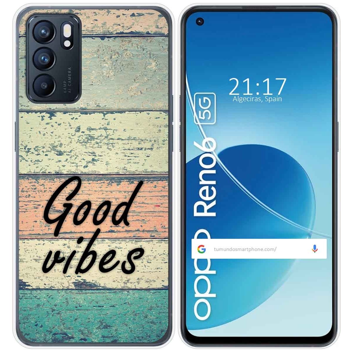 Funda Silicona para Oppo Reno 6 5G diseño Madera 01 Dibujos