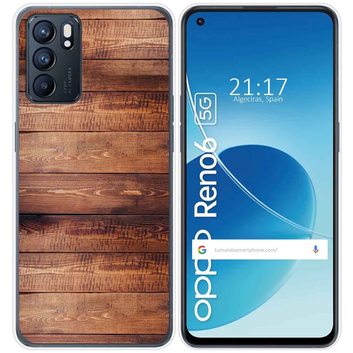Funda Silicona para Oppo Reno 6 5G diseño Madera 02 Dibujos