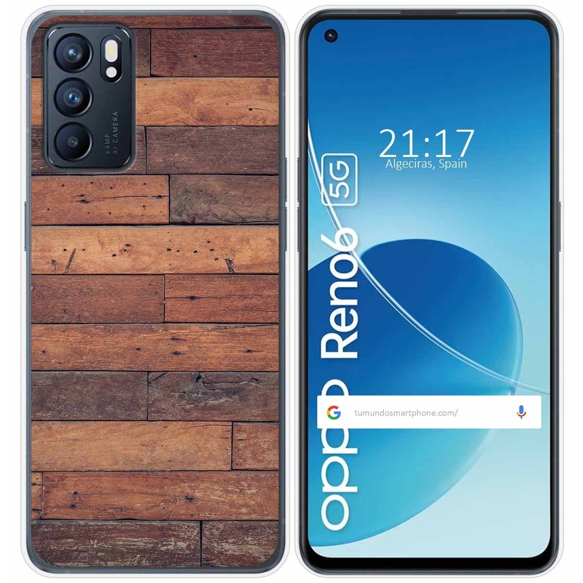Funda Silicona para Oppo Reno 6 5G diseño Madera 03 Dibujos