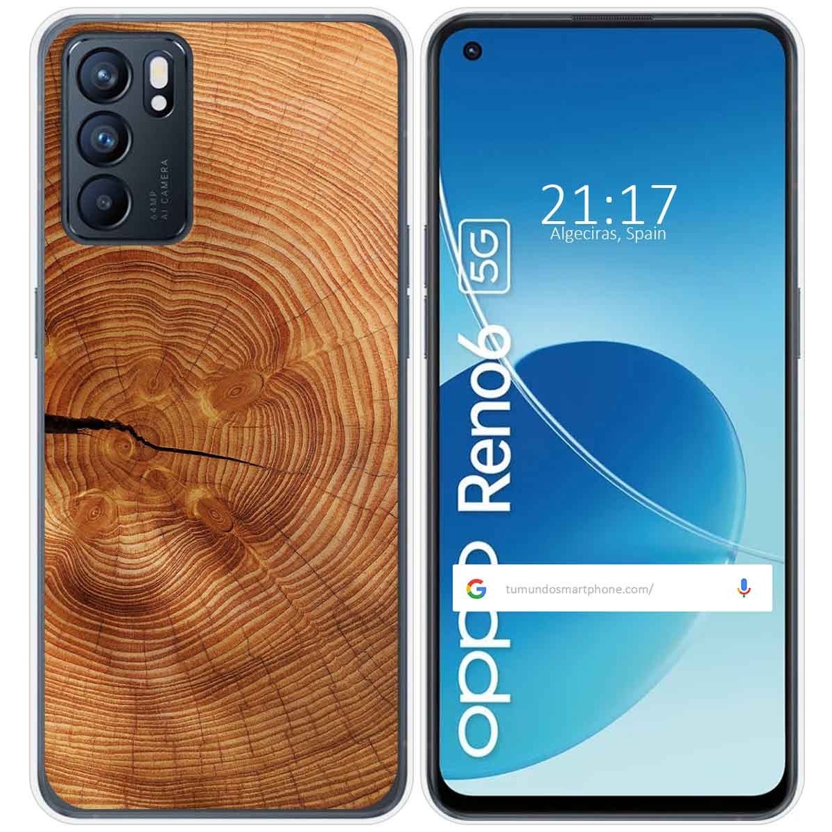 Funda Silicona para Oppo Reno 6 5G diseño Madera 04 Dibujos