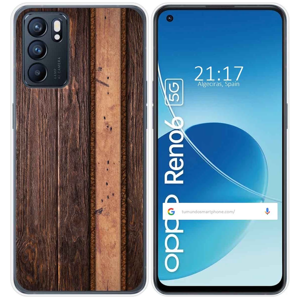 Funda Silicona para Oppo Reno 6 5G diseño Madera 05 Dibujos
