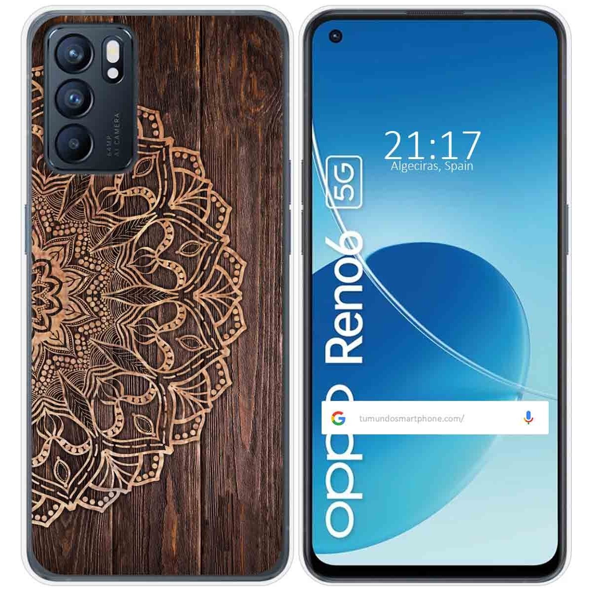 Funda Silicona para Oppo Reno 6 5G diseño Madera 06 Dibujos