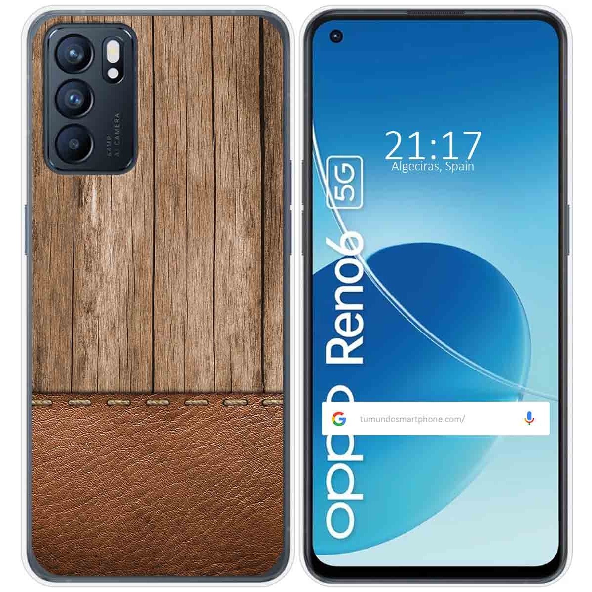 Funda Silicona para Oppo Reno 6 5G diseño Madera 09 Dibujos