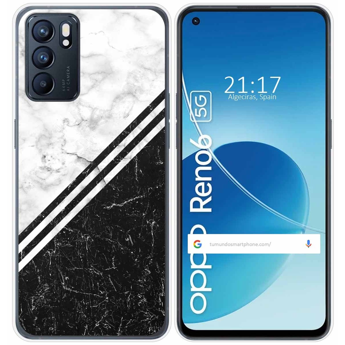 Funda Silicona para Oppo Reno 6 5G diseño Mármol 01 Dibujos