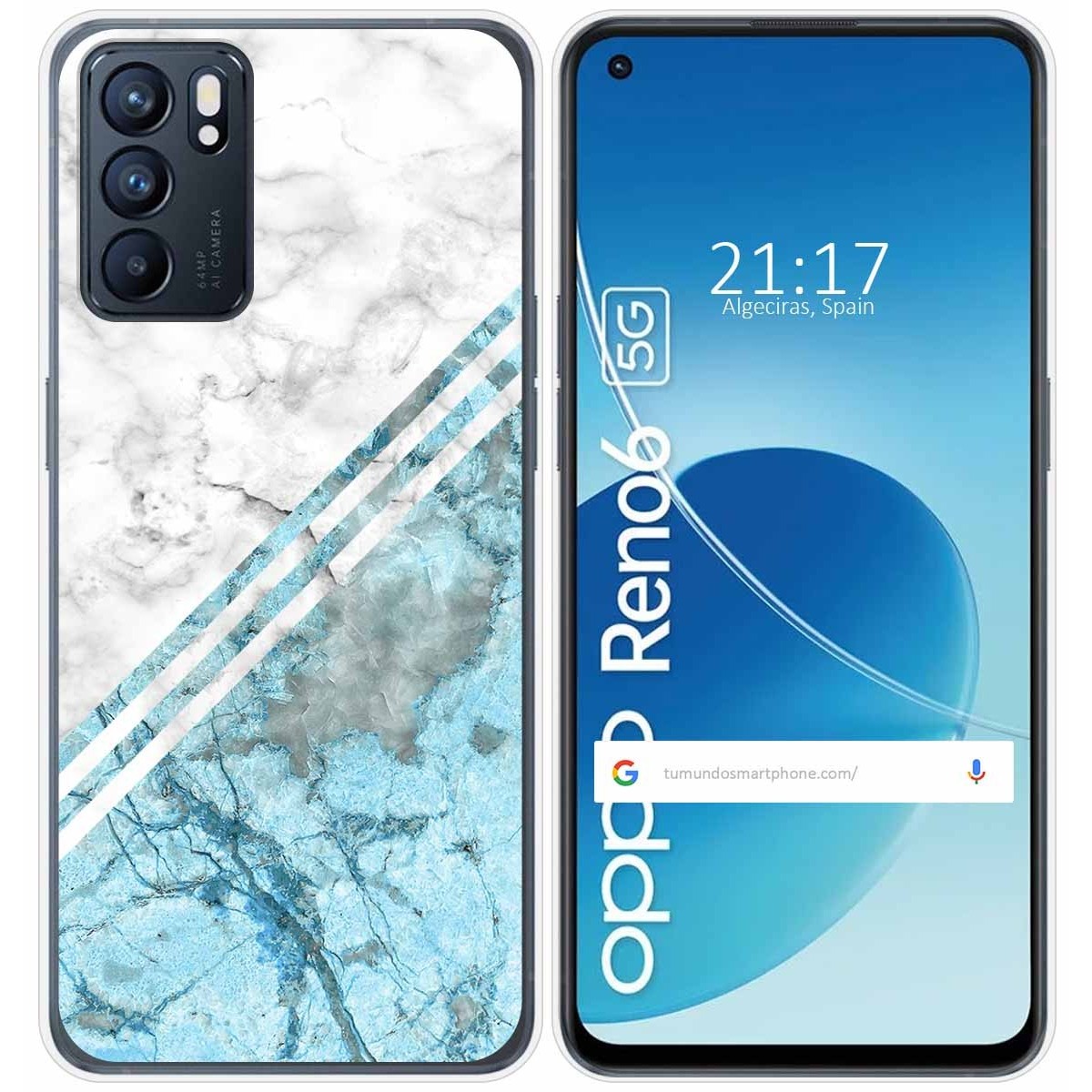 Funda Silicona para Oppo Reno 6 5G diseño Mármol 02 Dibujos