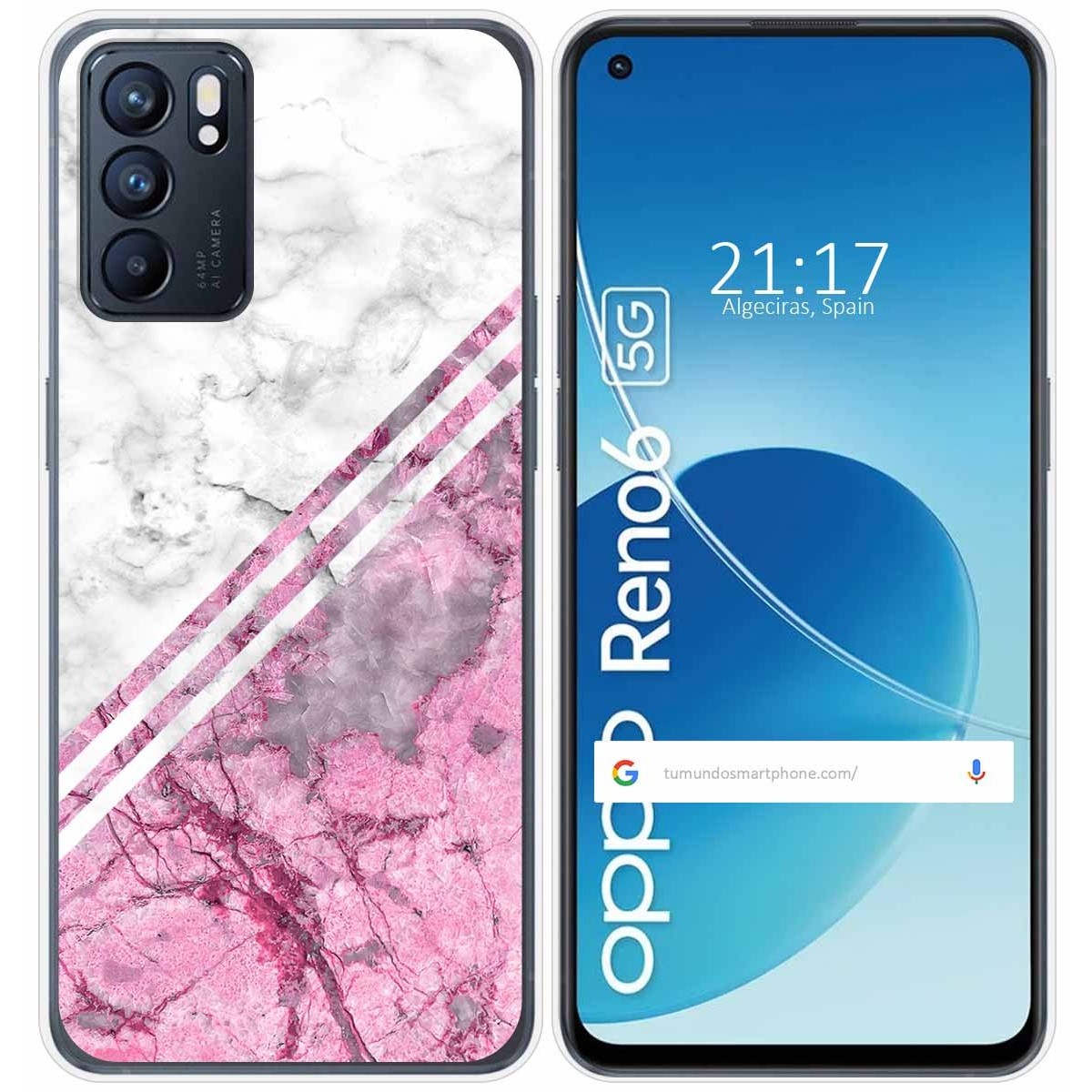 Funda Silicona para Oppo Reno 6 5G diseño Mármol 03 Dibujos