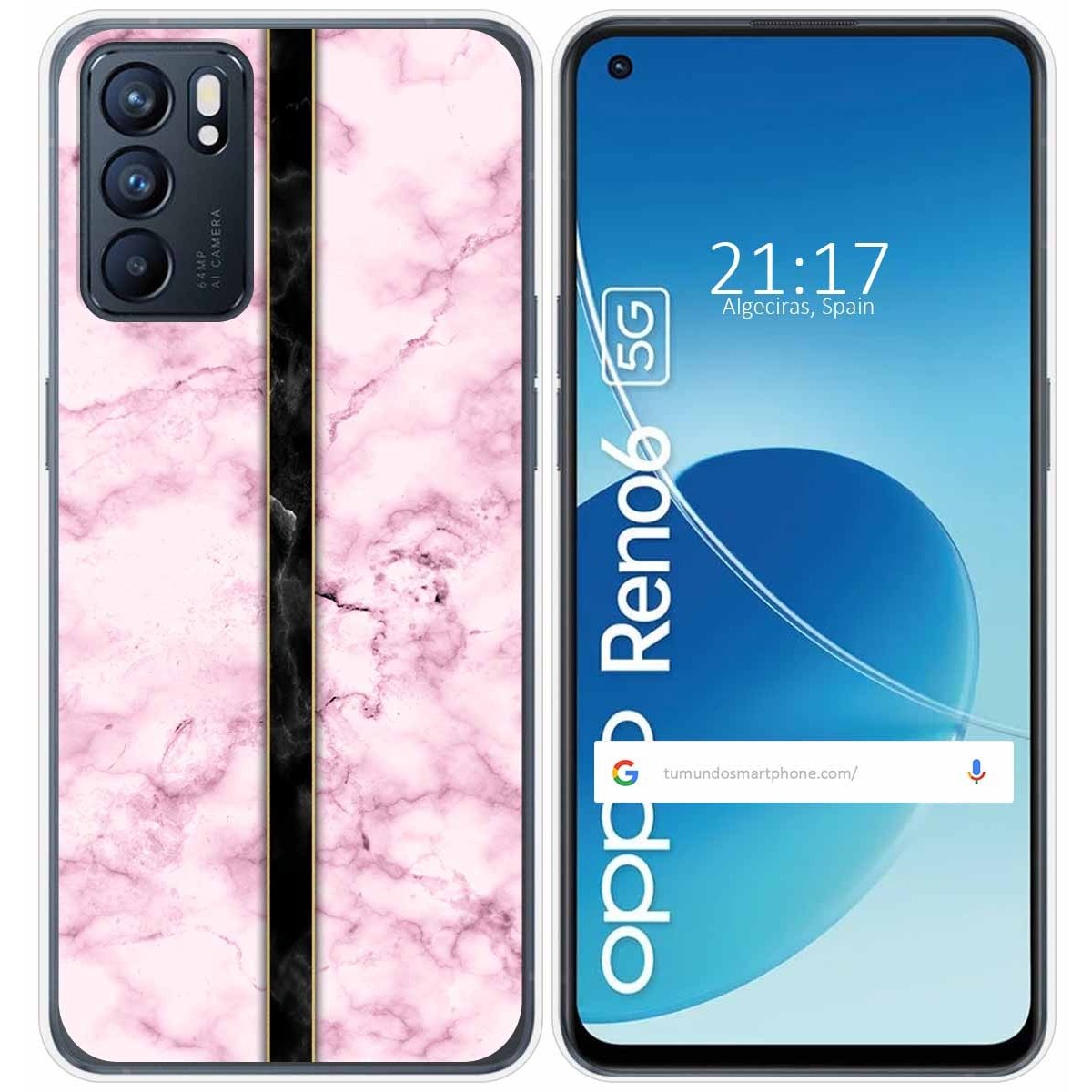 Funda Silicona para Oppo Reno 6 5G diseño Mármol 04 Dibujos