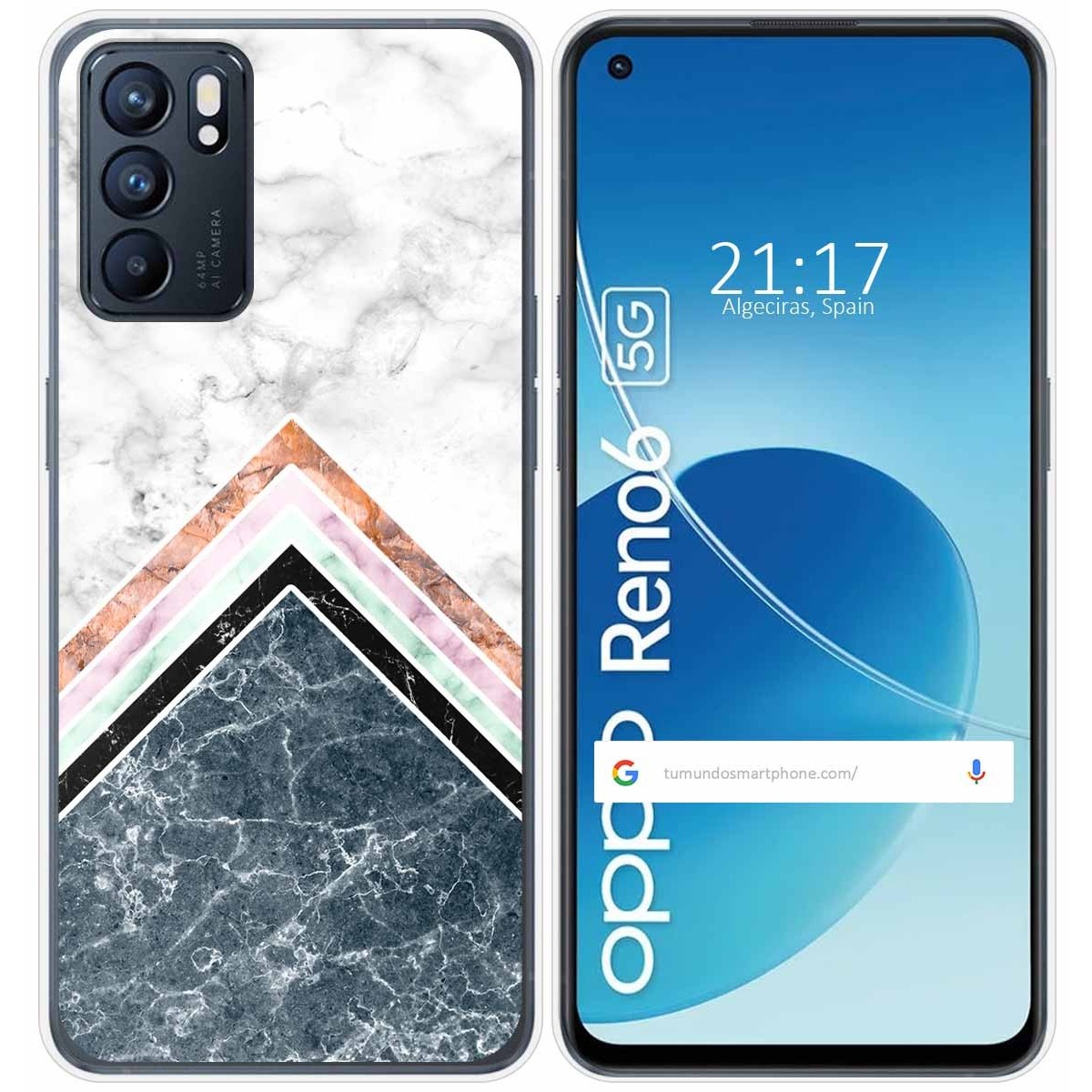 Funda Silicona para Oppo Reno 6 5G diseño Mármol 05 Dibujos