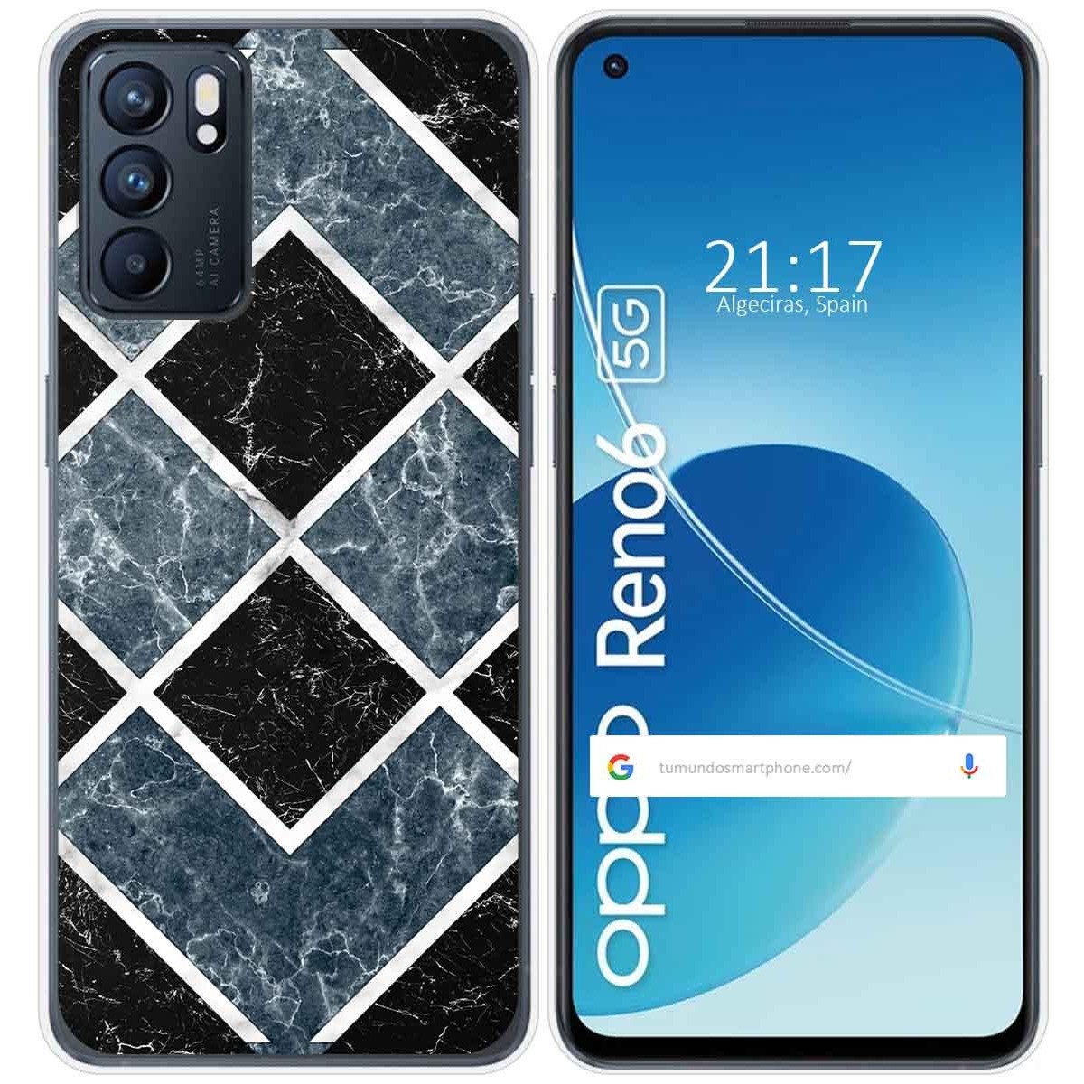 Funda Silicona para Oppo Reno 6 5G diseño Mármol 06 Dibujos