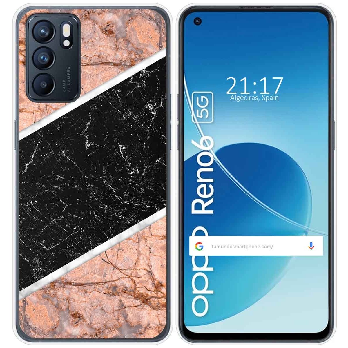 Funda Silicona para Oppo Reno 6 5G diseño Mármol 07 Dibujos