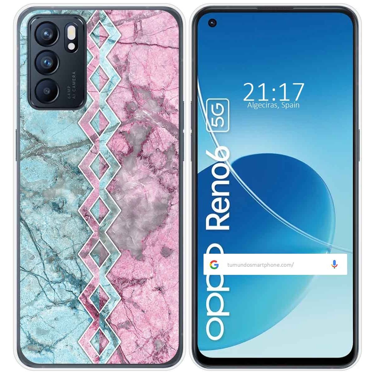 Funda Silicona para Oppo Reno 6 5G diseño Mármol 08 Dibujos