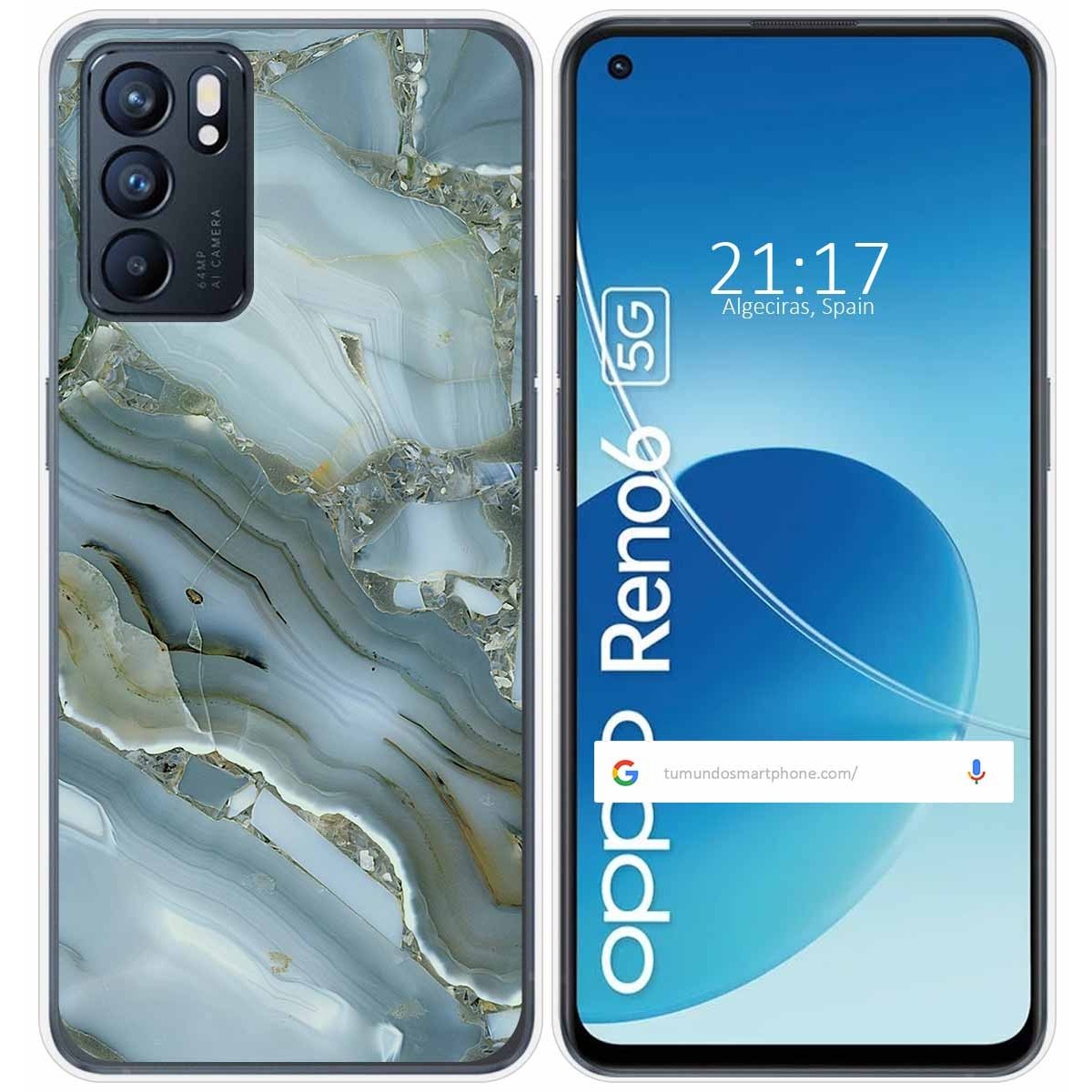 Funda Silicona para Oppo Reno 6 5G diseño Mármol 09 Dibujos