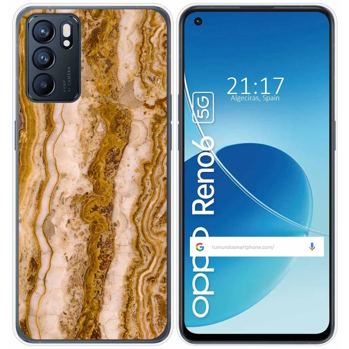 Funda Silicona para Oppo Reno 6 5G diseño Mármol 10 Dibujos
