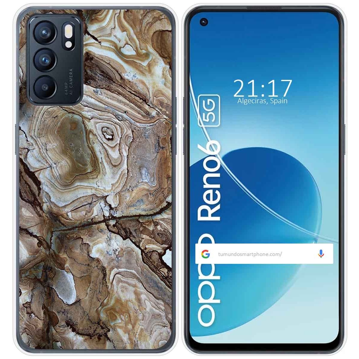 Funda Silicona para Oppo Reno 6 5G diseño Mármol 14 Dibujos