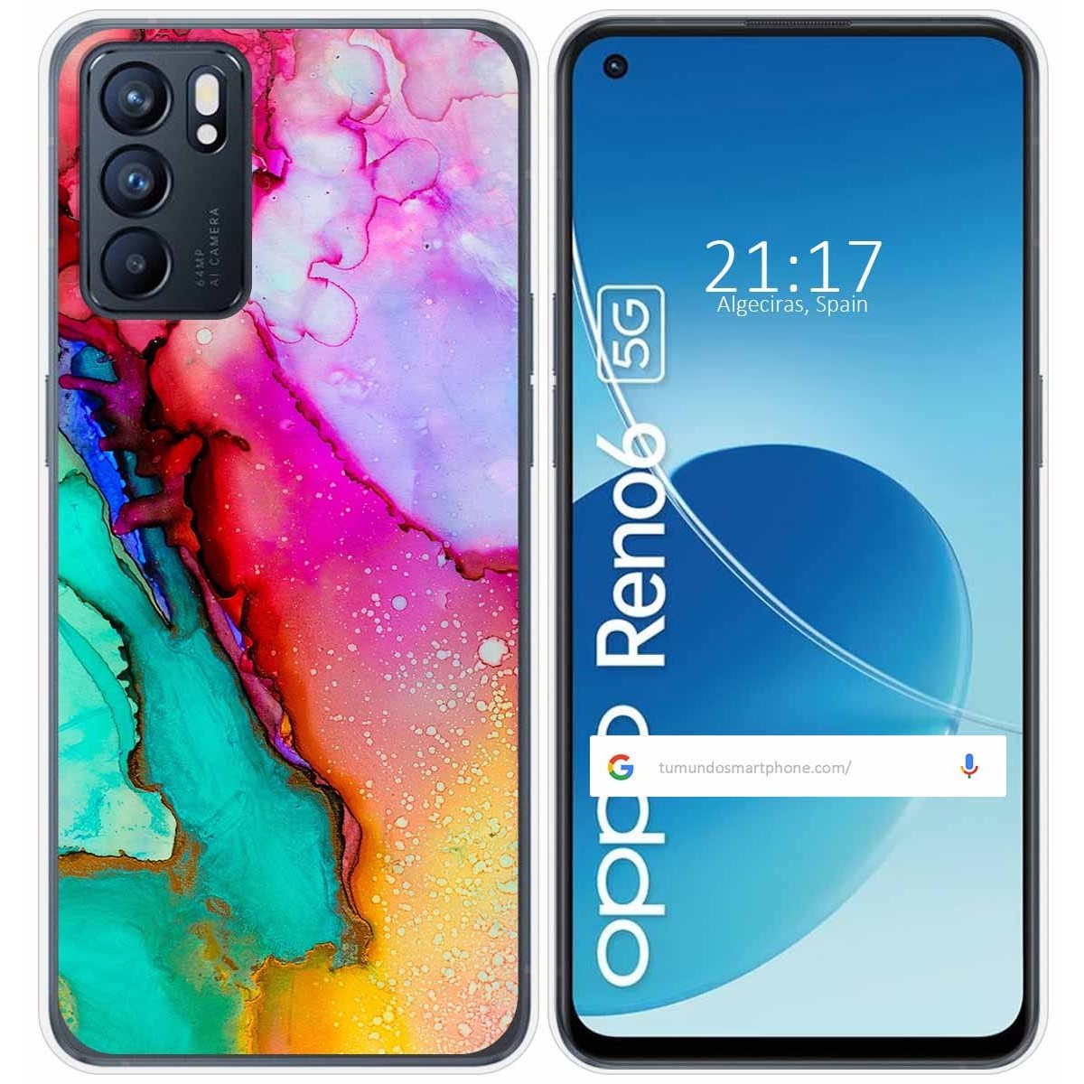 Funda Silicona para Oppo Reno 6 5G diseño Mármol 15 Dibujos