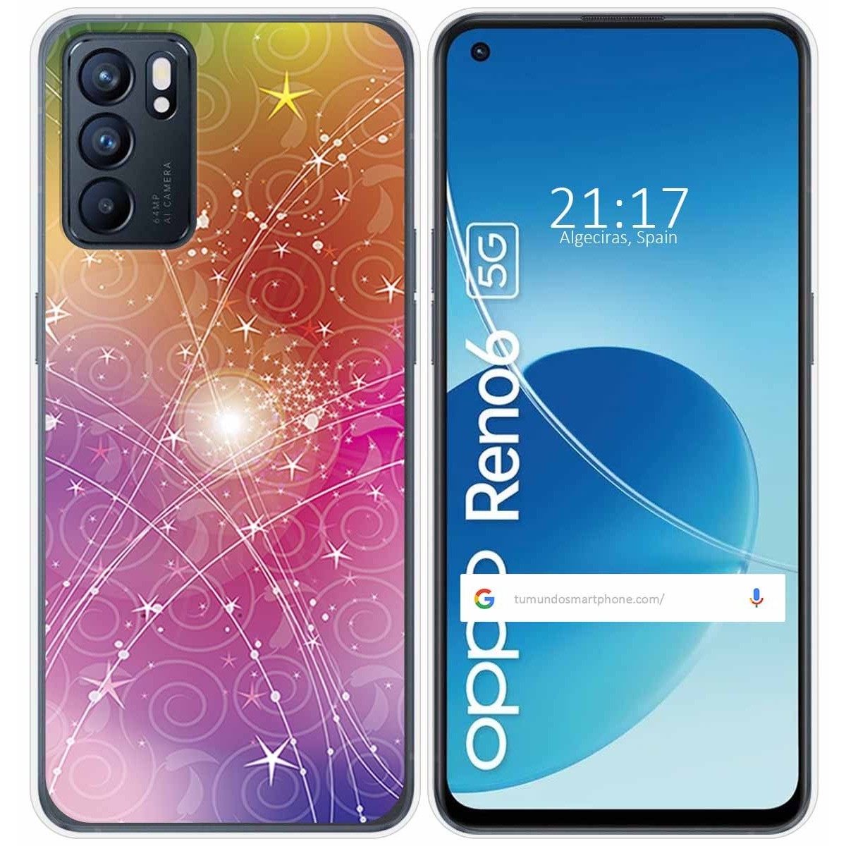 Funda Silicona para Oppo Reno 6 5G diseño Abstracto Dibujos