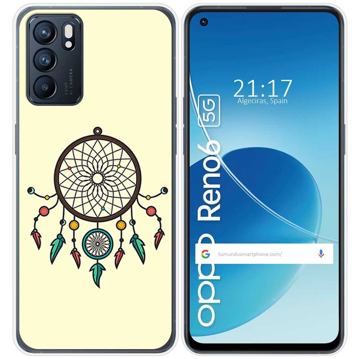 Funda Silicona para Oppo Reno 6 5G diseño Atrapasueños Dibujos