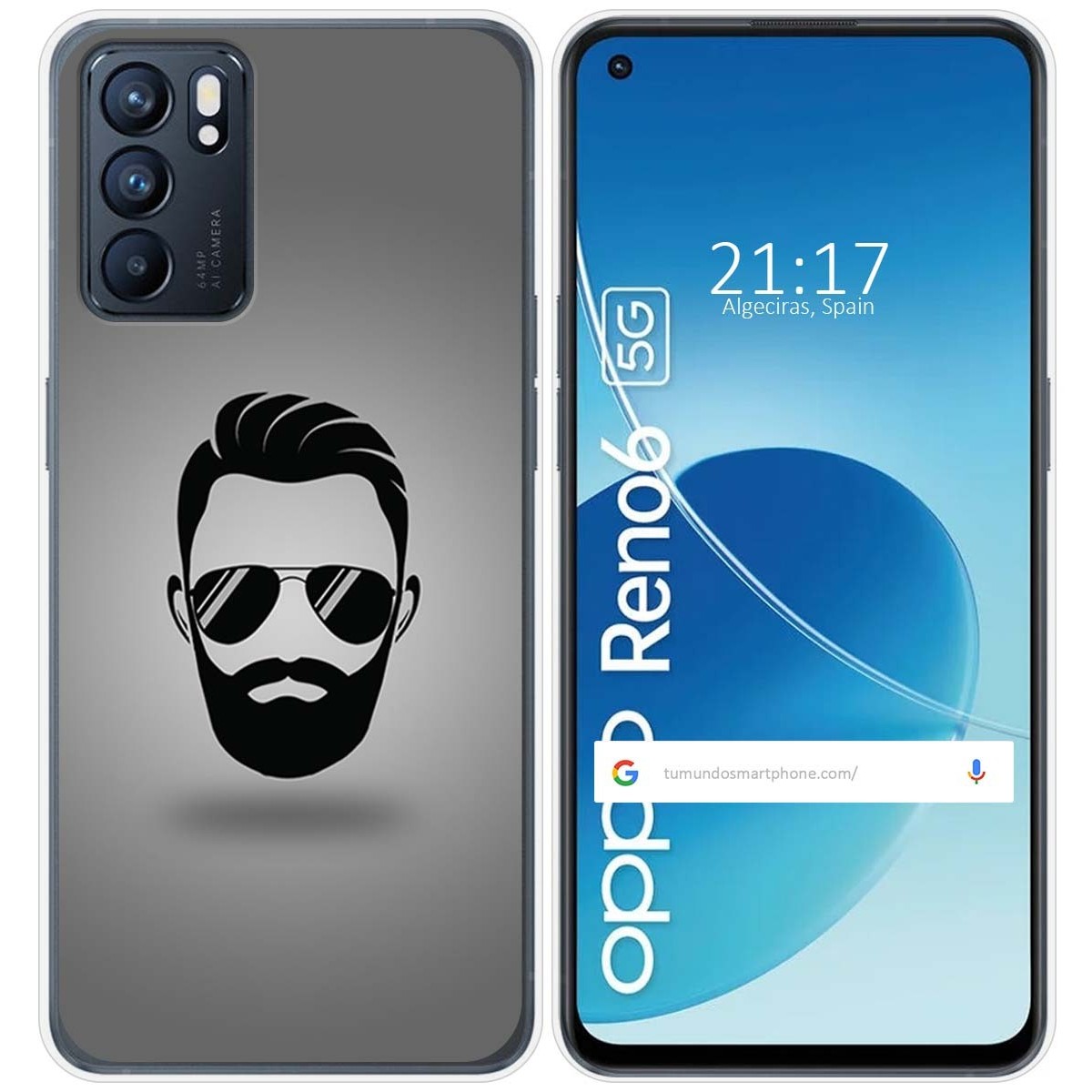 Funda Silicona para Oppo Reno 6 5G diseño Barba Dibujos