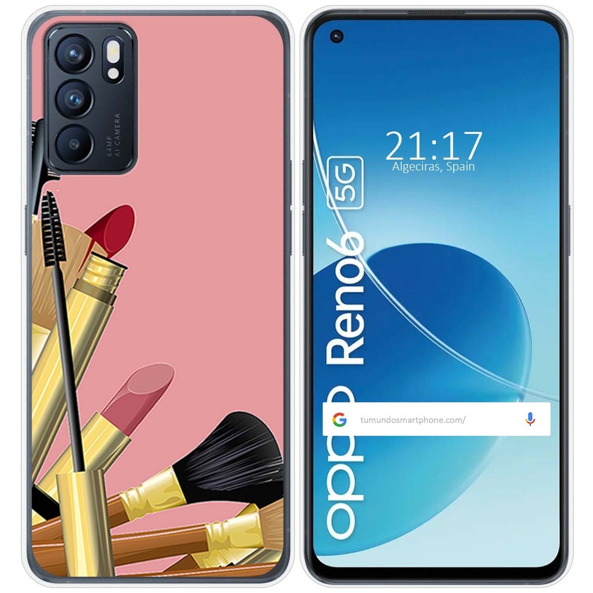 Funda Silicona para Oppo Reno 6 5G diseño Brochas Dibujos