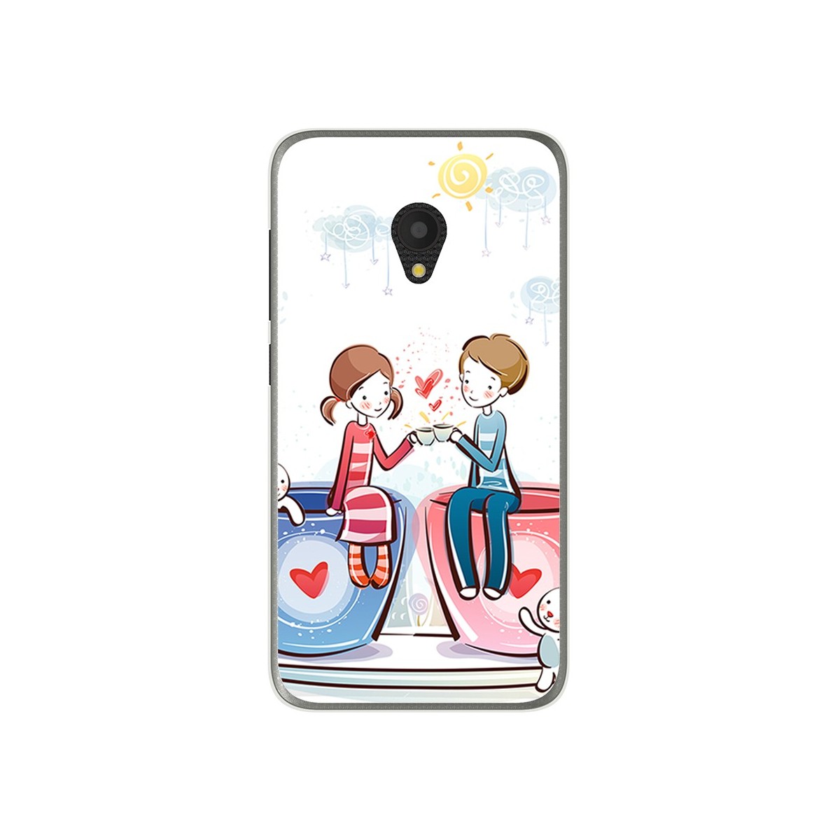 Funda Gel Tpu para Alcatel U5 (4G) / Orange Rise 52 Diseño Cafe Dibujos