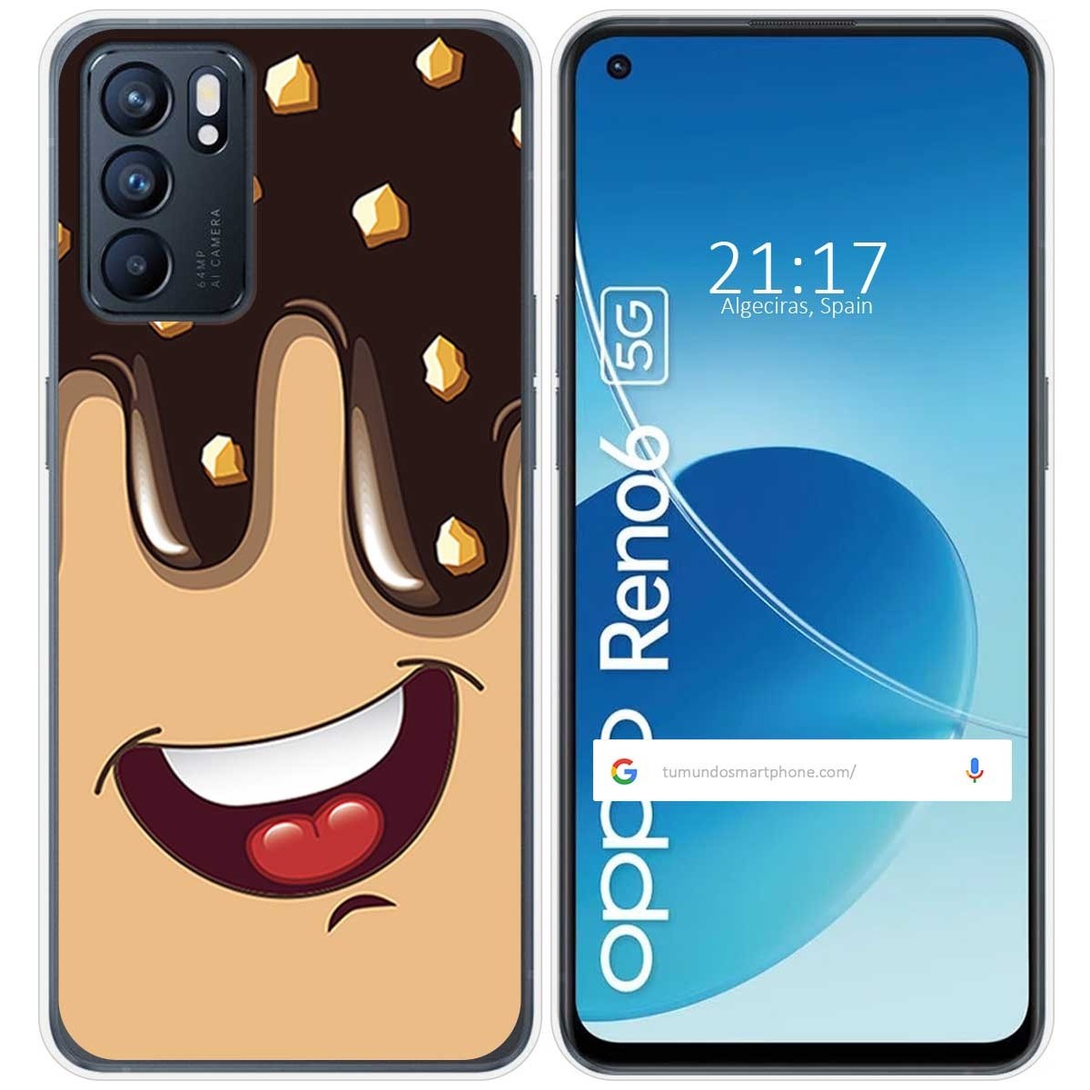 Funda Silicona para Oppo Reno 6 5G diseño Helado Chocolate Dibujos