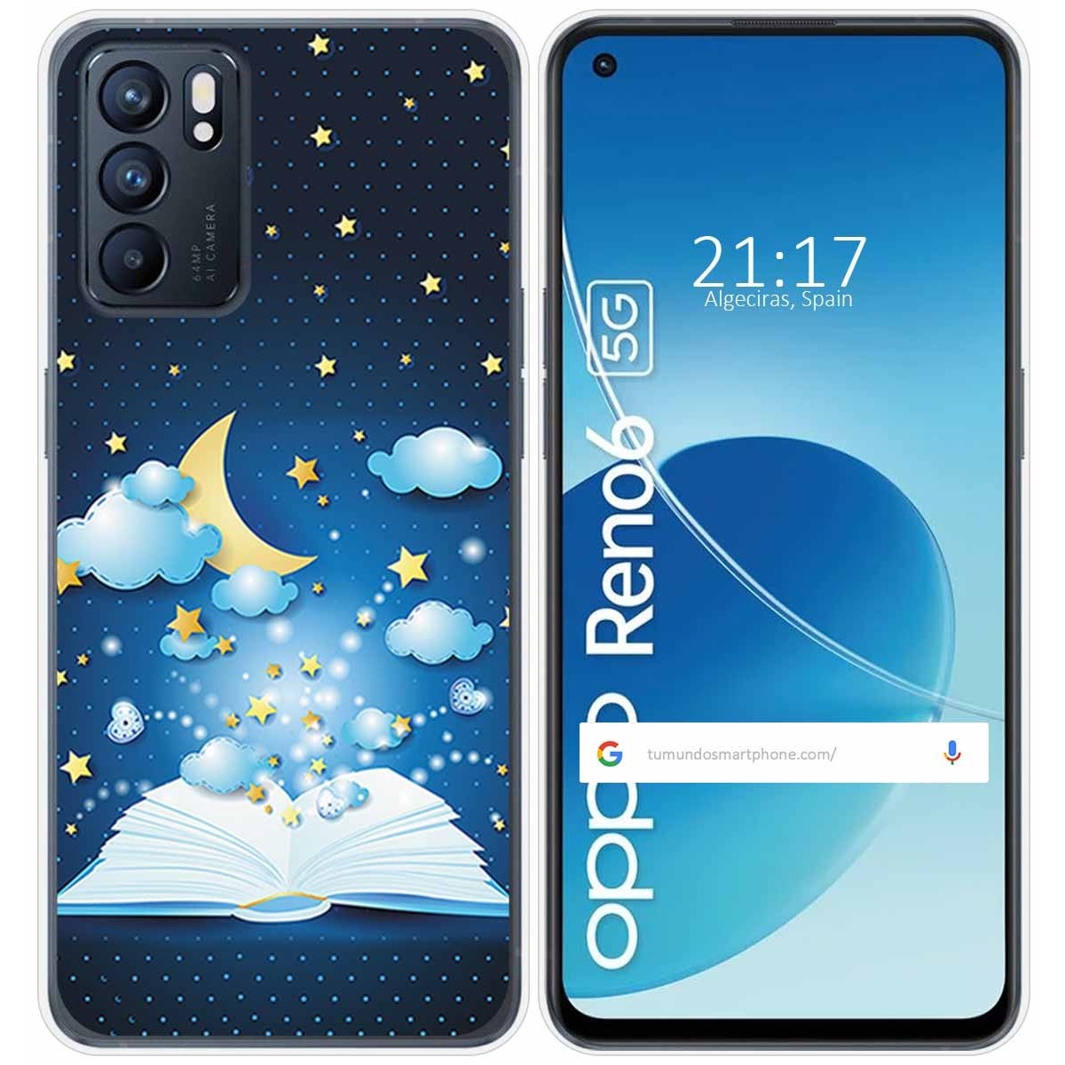 Funda Silicona para Oppo Reno 6 5G diseño Libro Cuentos Dibujos