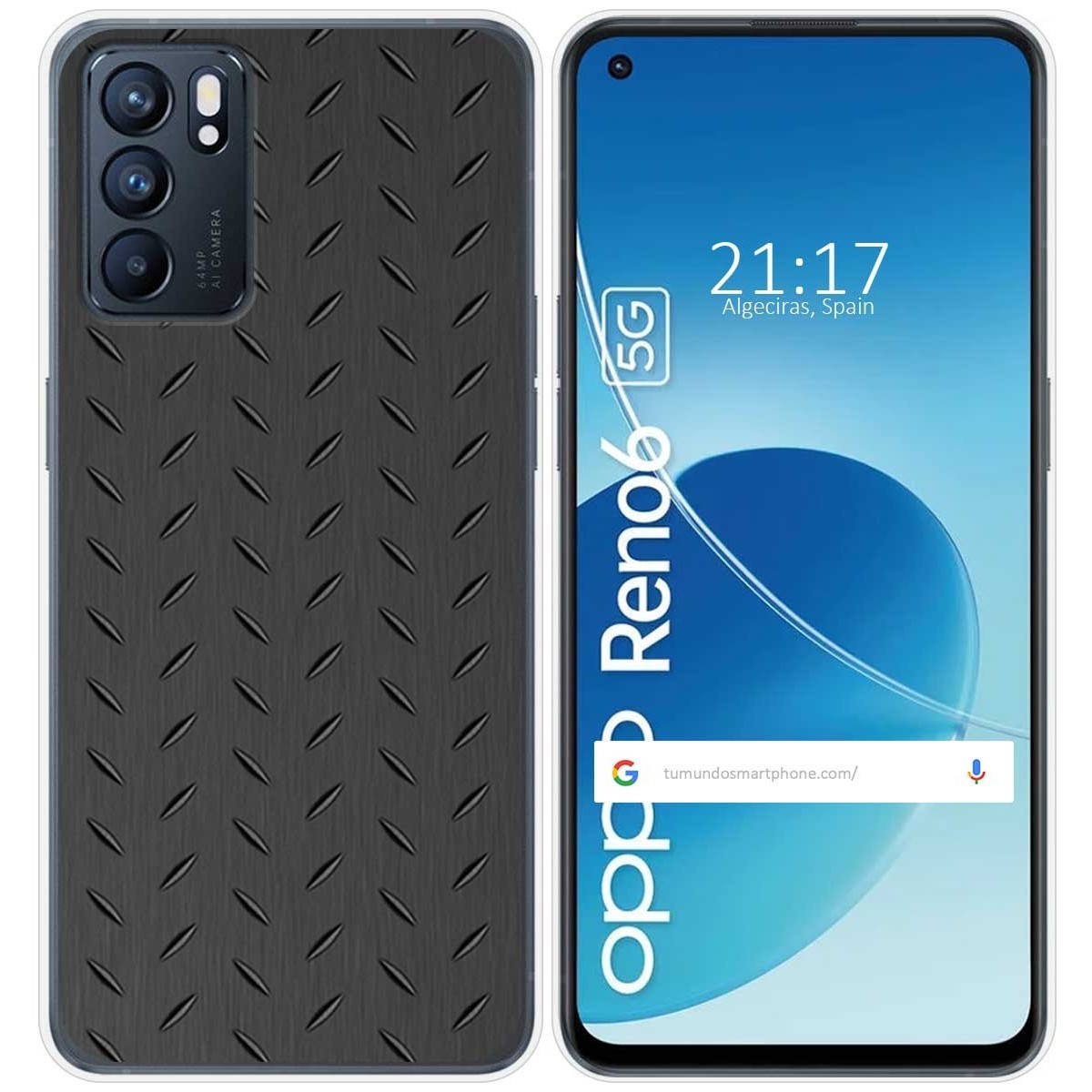 Funda Silicona para Oppo Reno 6 5G diseño Metal Dibujos