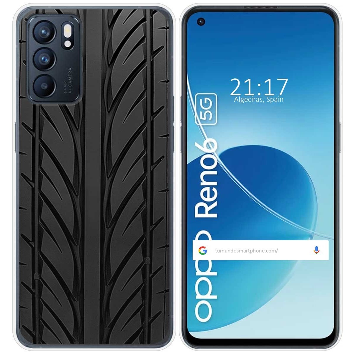 Funda Silicona para Oppo Reno 6 5G diseño Neumatico Dibujos