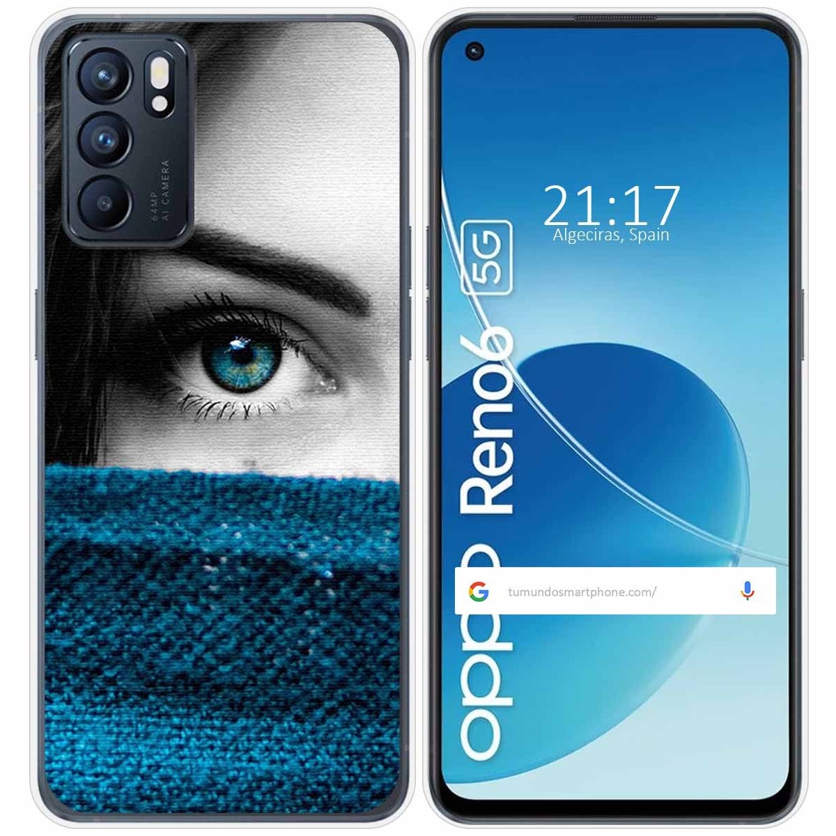 Funda Silicona para Oppo Reno 6 5G diseño Ojo Dibujos