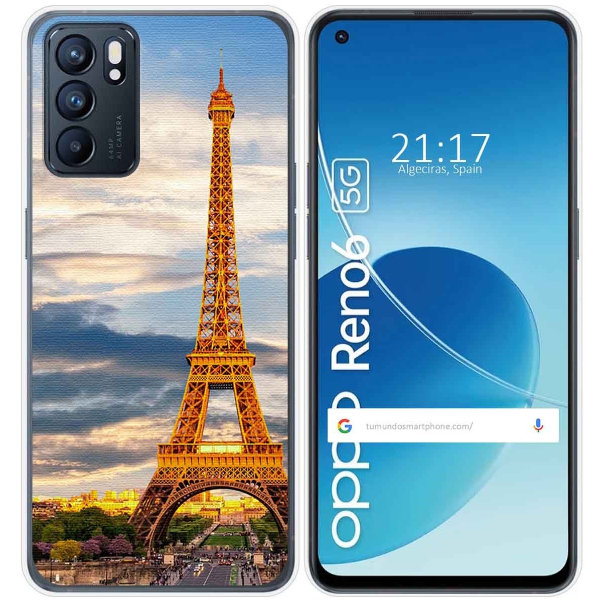Funda Silicona para Oppo Reno 6 5G diseño Paris Dibujos