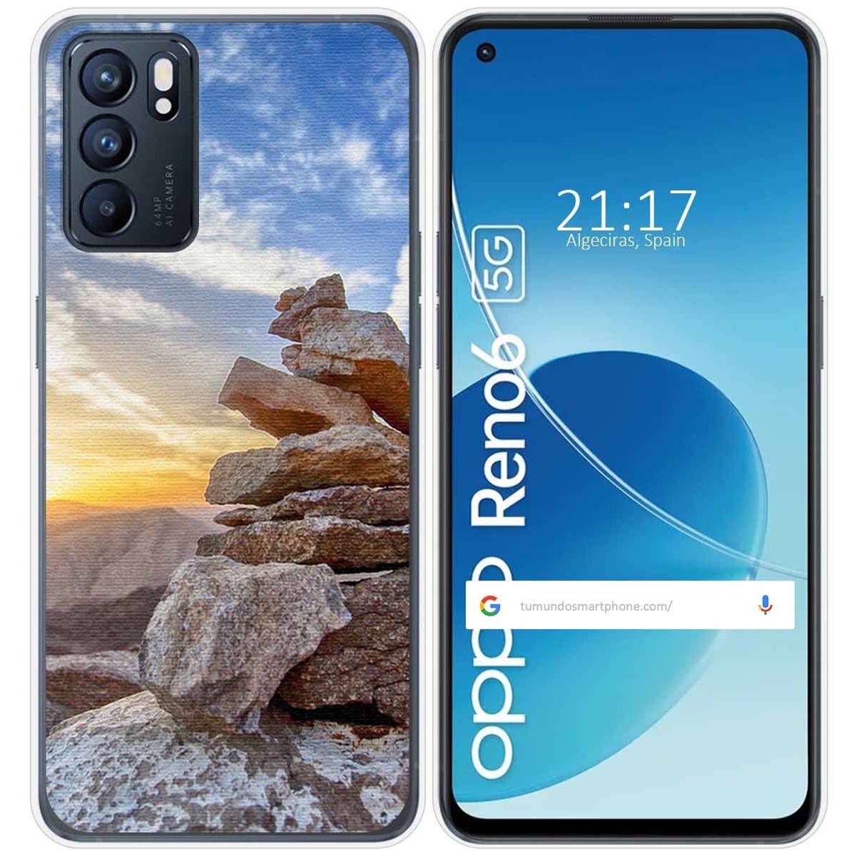 Funda Silicona para Oppo Reno 6 5G diseño Sunset Dibujos