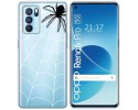 Funda Silicona Transparente para Oppo Reno 6 Pro 5G diseño Araña Dibujos