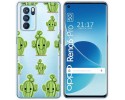 Funda Silicona Transparente para Oppo Reno 6 Pro 5G diseño Cactus Dibujos