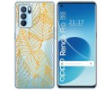 Funda Silicona Transparente para Oppo Reno 6 Pro 5G diseño Hojas Dibujos