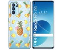 Funda Silicona Transparente para Oppo Reno 6 Pro 5G diseño Piña Dibujos