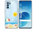 Funda Silicona Transparente para Oppo Reno 6 Pro 5G diseño Playa Dibujos