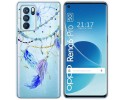 Funda Silicona Transparente para Oppo Reno 6 Pro 5G diseño Plumas Dibujos