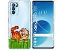Funda Silicona Transparente para Oppo Reno 6 Pro 5G diseño Tigre Dibujos