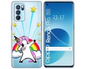 Funda Silicona Transparente para Oppo Reno 6 Pro 5G diseño Unicornio Dibujos