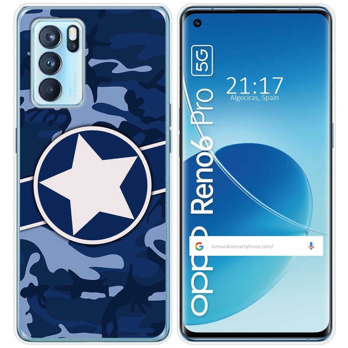 Funda Silicona para Oppo Reno 6 Pro 5G diseño Camuflaje 03 Dibujos