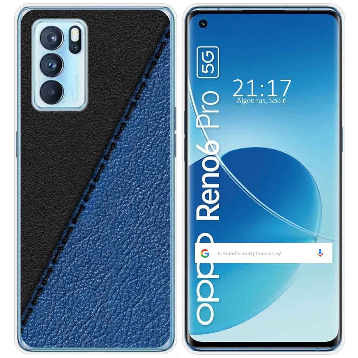 Funda Silicona para Oppo Reno 6 Pro 5G diseño Cuero 02 Dibujos