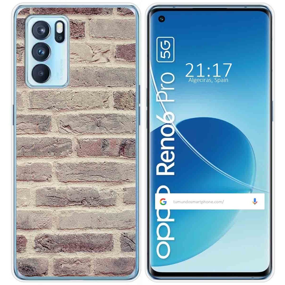 Funda Silicona para Oppo Reno 6 Pro 5G diseño Ladrillo 01 Dibujos