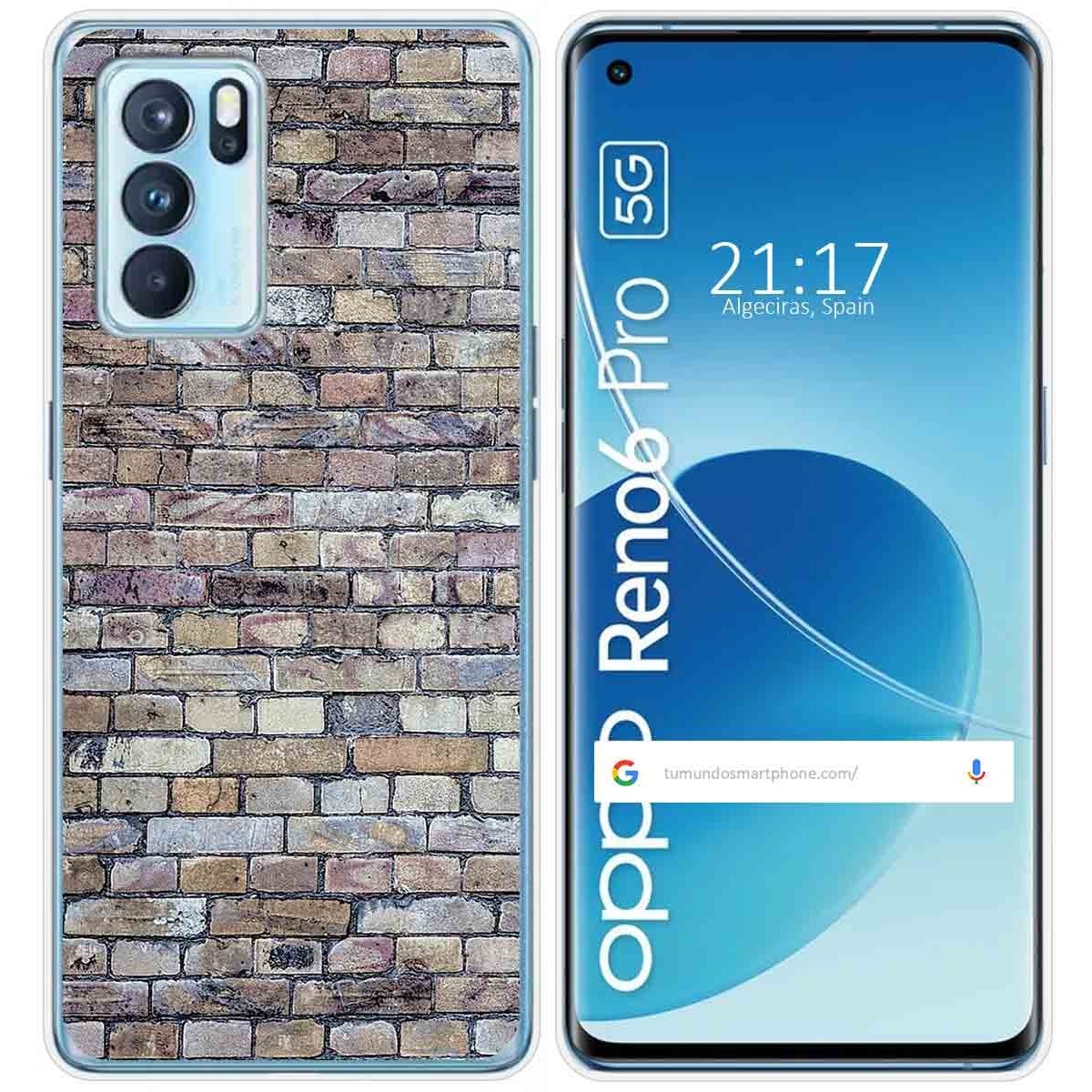 Funda Silicona para Oppo Reno 6 Pro 5G diseño Ladrillo 02 Dibujos