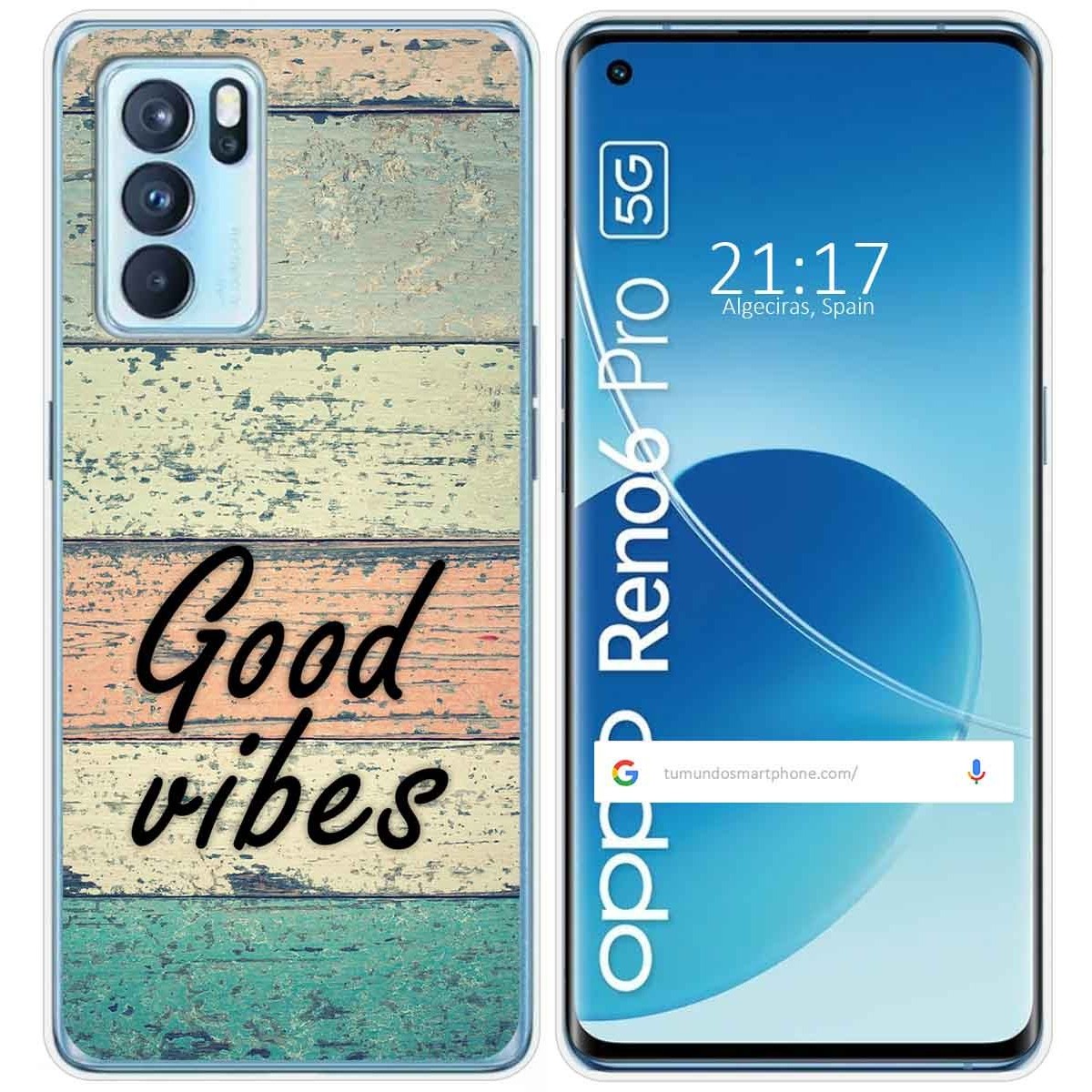 Funda Silicona para Oppo Reno 6 Pro 5G diseño Madera 01 Dibujos