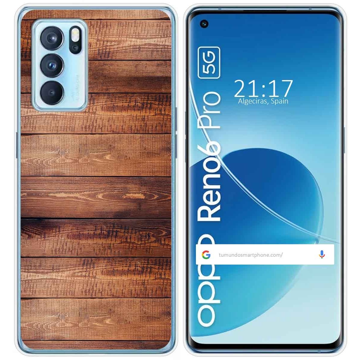 Funda Silicona para Oppo Reno 6 Pro 5G diseño Madera 02 Dibujos
