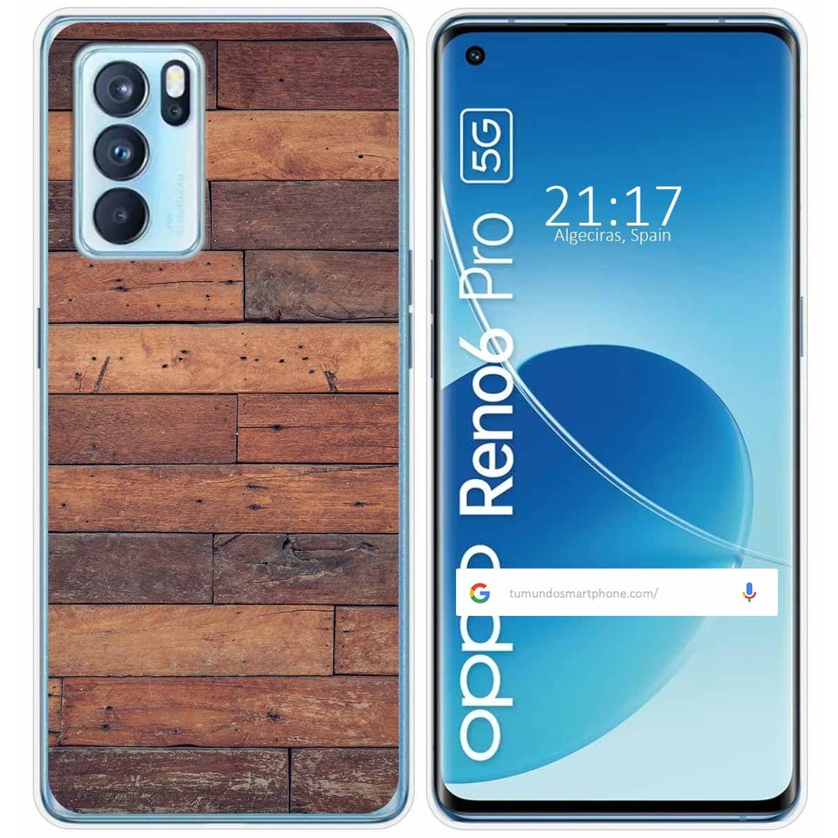 Funda Silicona para Oppo Reno 6 Pro 5G diseño Madera 03 Dibujos