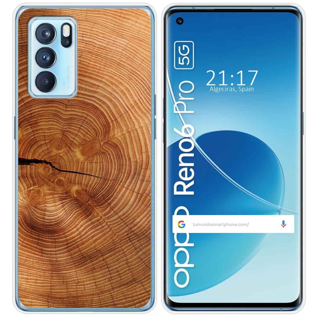 Funda Silicona para Oppo Reno 6 Pro 5G diseño Madera 04 Dibujos