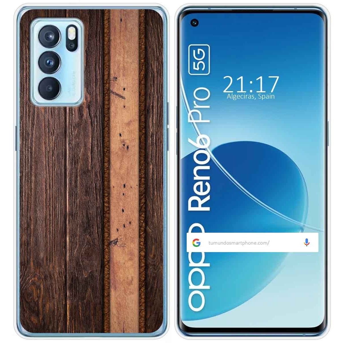 Funda Silicona para Oppo Reno 6 Pro 5G diseño Madera 05 Dibujos