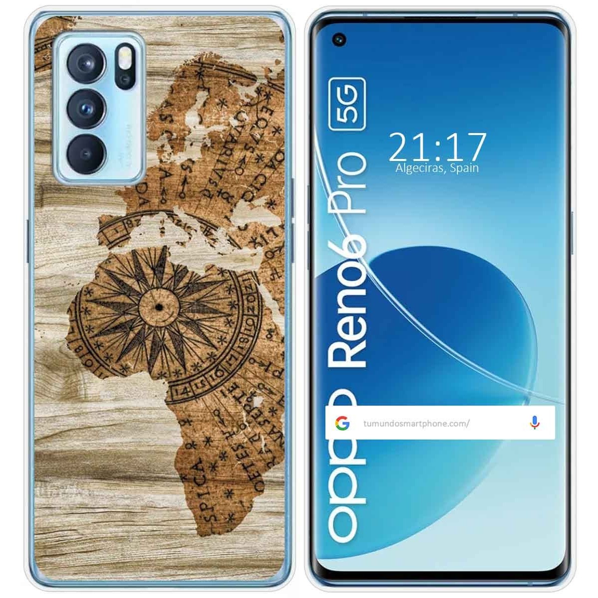 Funda Silicona para Oppo Reno 6 Pro 5G diseño Madera 07 Dibujos
